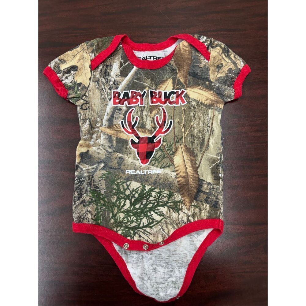 Realtree Camouflage Baby Buck Bodysuit Size 6-9 Months